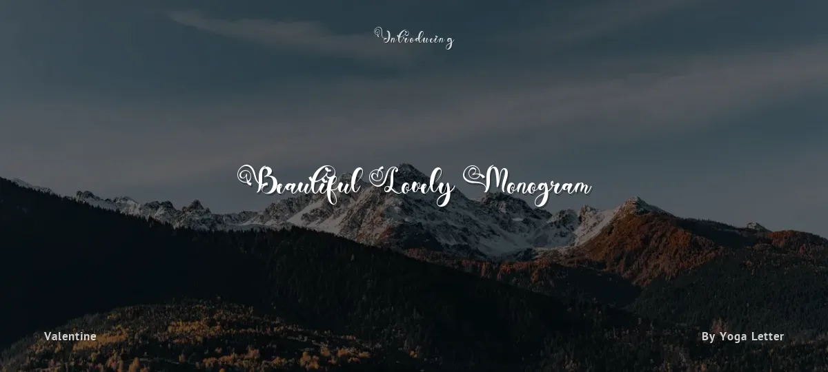 Beautiful Lovely Monogram font preview