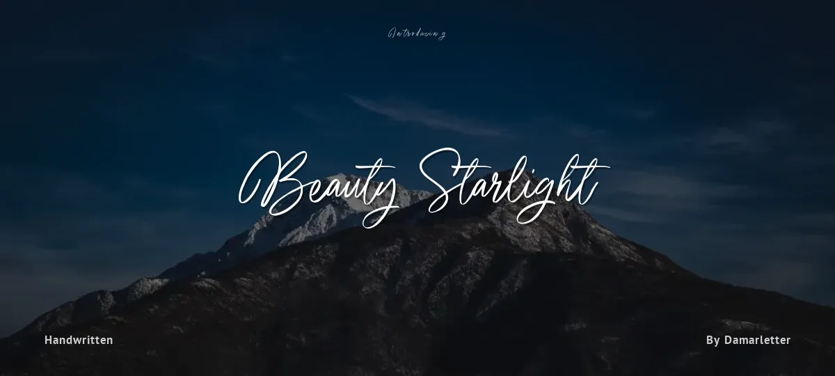 Beauty Starlight font preview