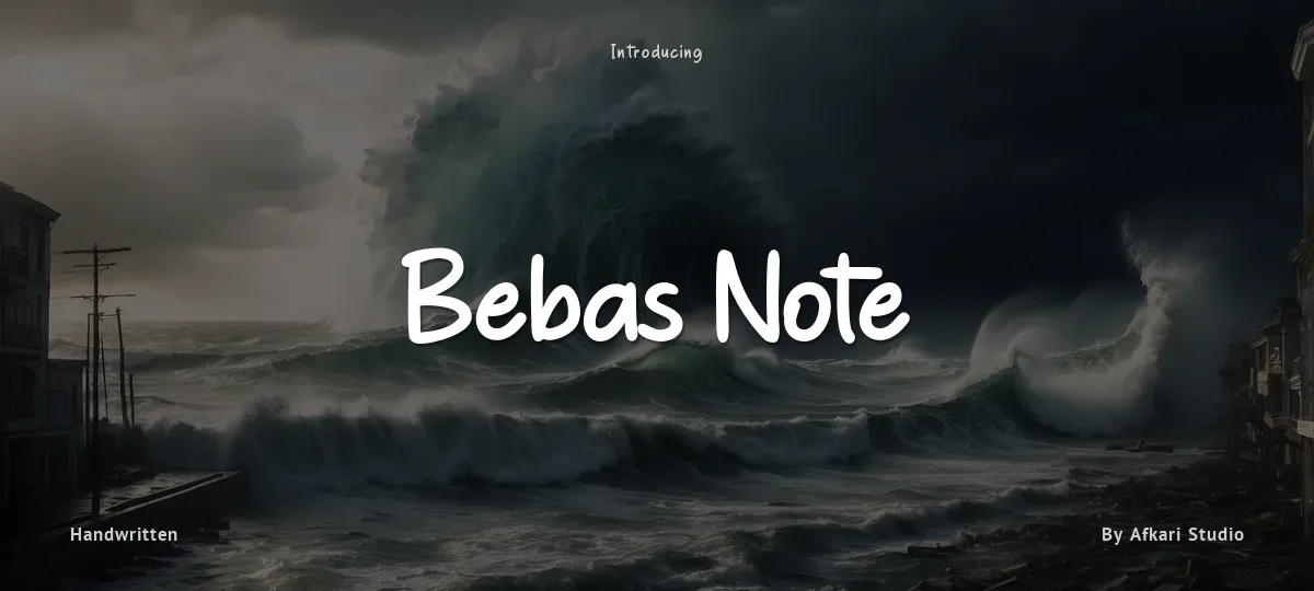 Bebas Note font preview