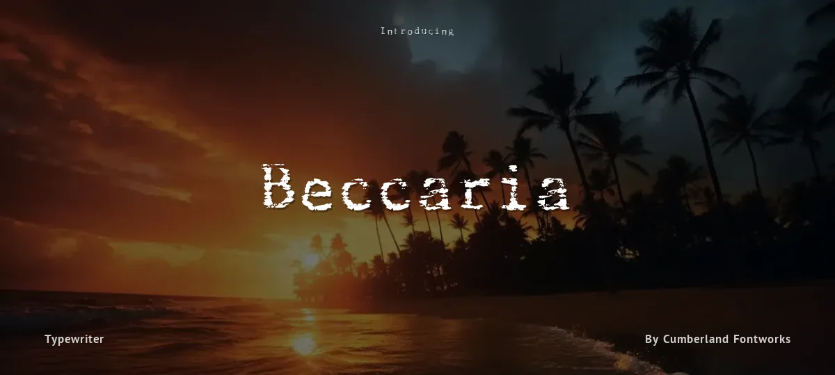 Beccaria font preview