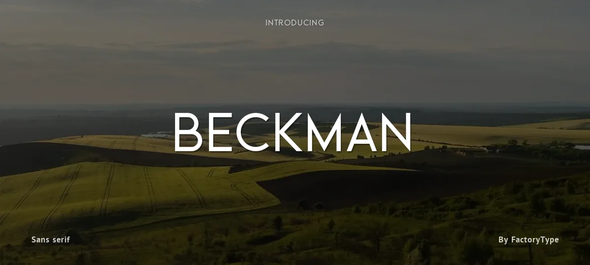 Beckman font preview