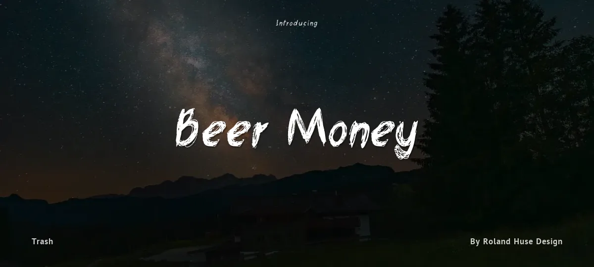 Beer Money font preview