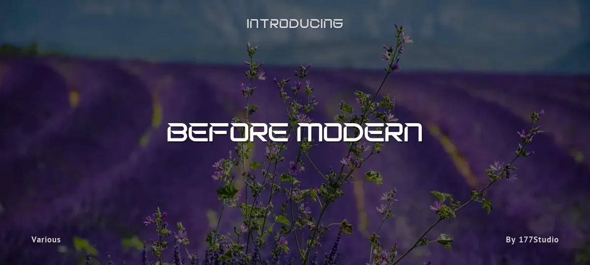 Before Modern font preview
