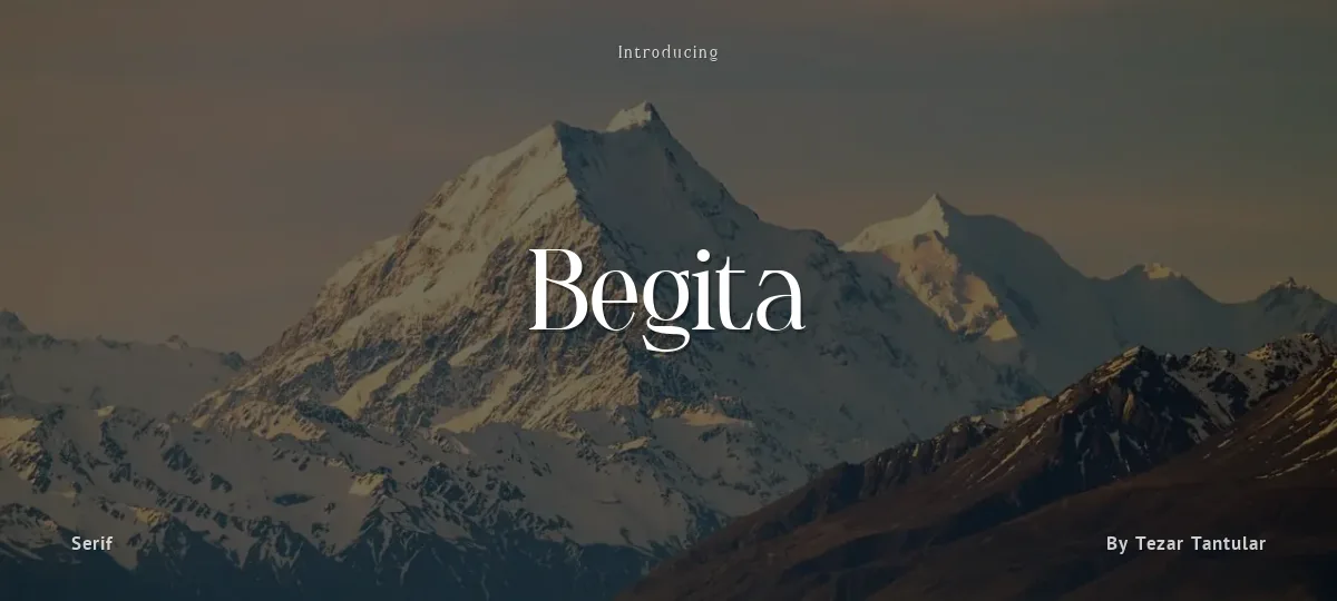 Begita font preview