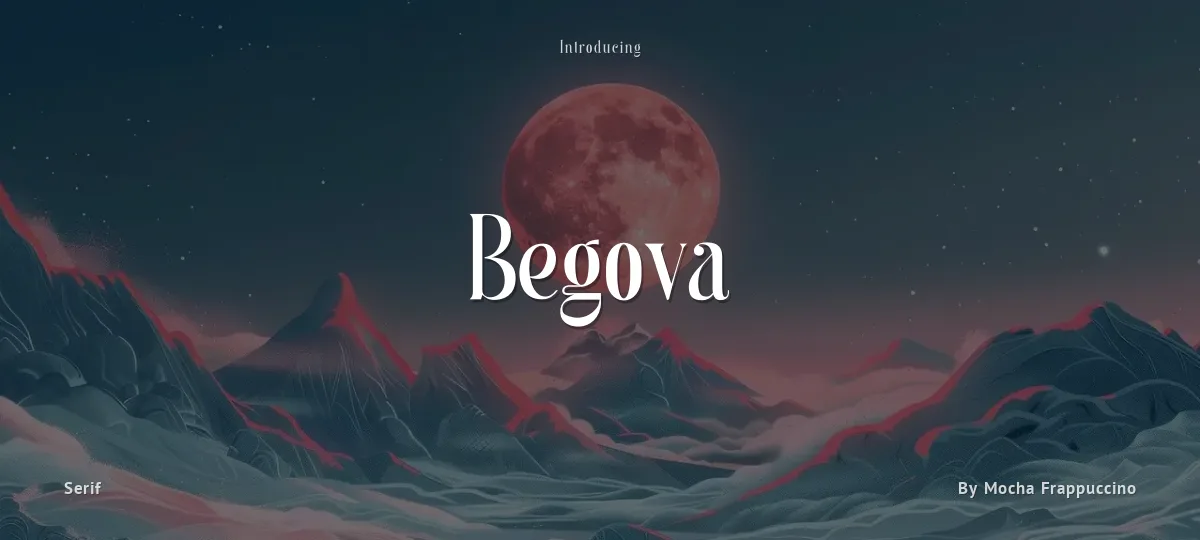 Begova font preview