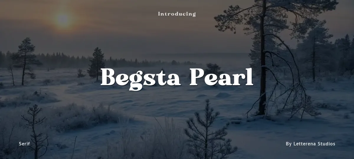 Begsta Pearl font preview