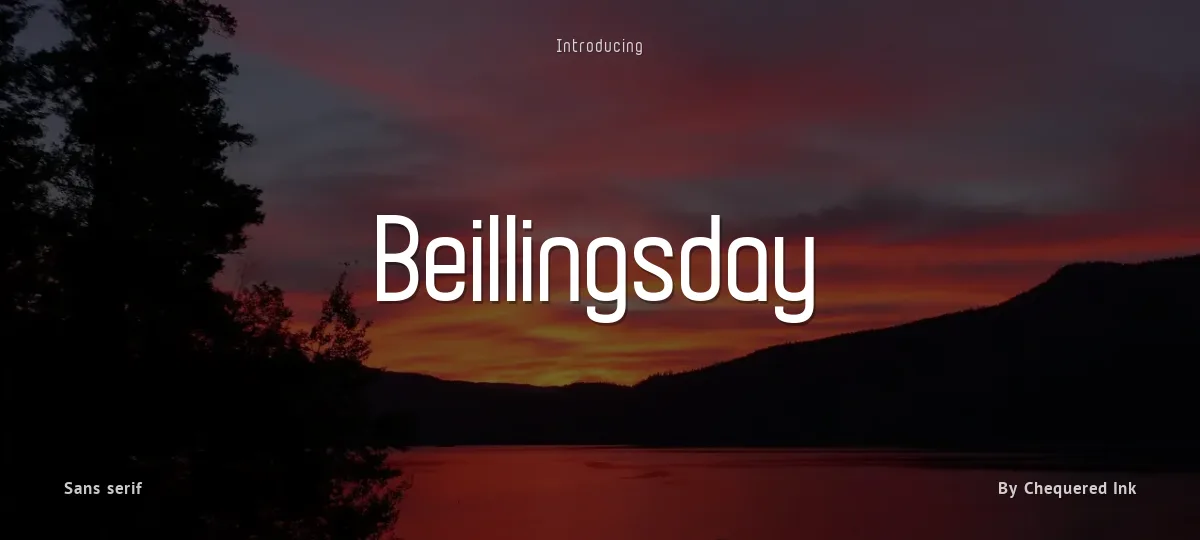 Beillingsday font preview