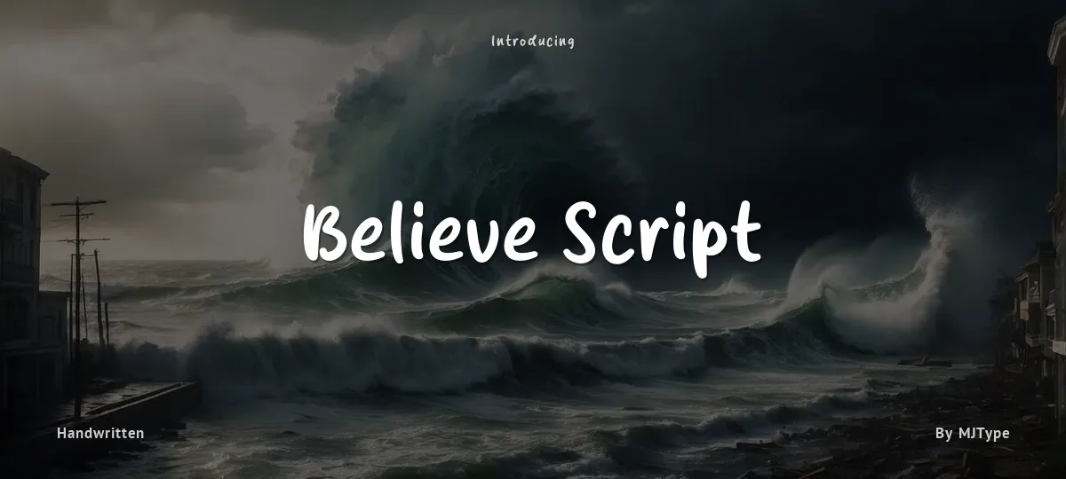 Believe Script font preview