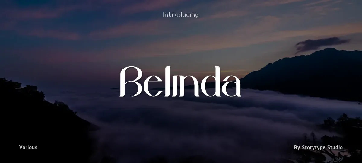 Belinda font preview