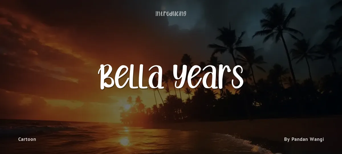 Bella Years font preview