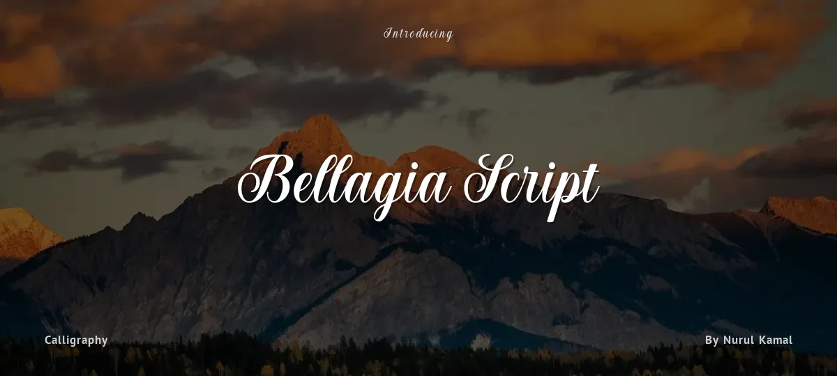 Bellagia Script font preview
