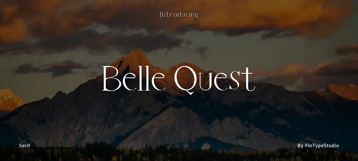 Belle Quest font preview