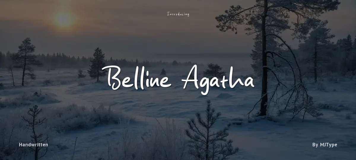 Belline Agatha font preview