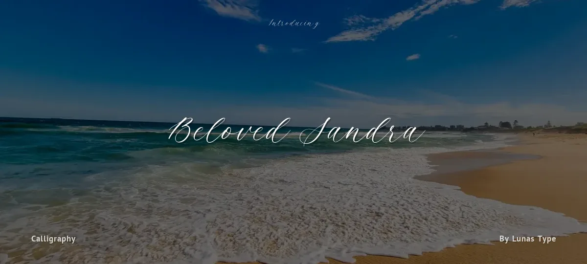 Beloved Sandra font preview