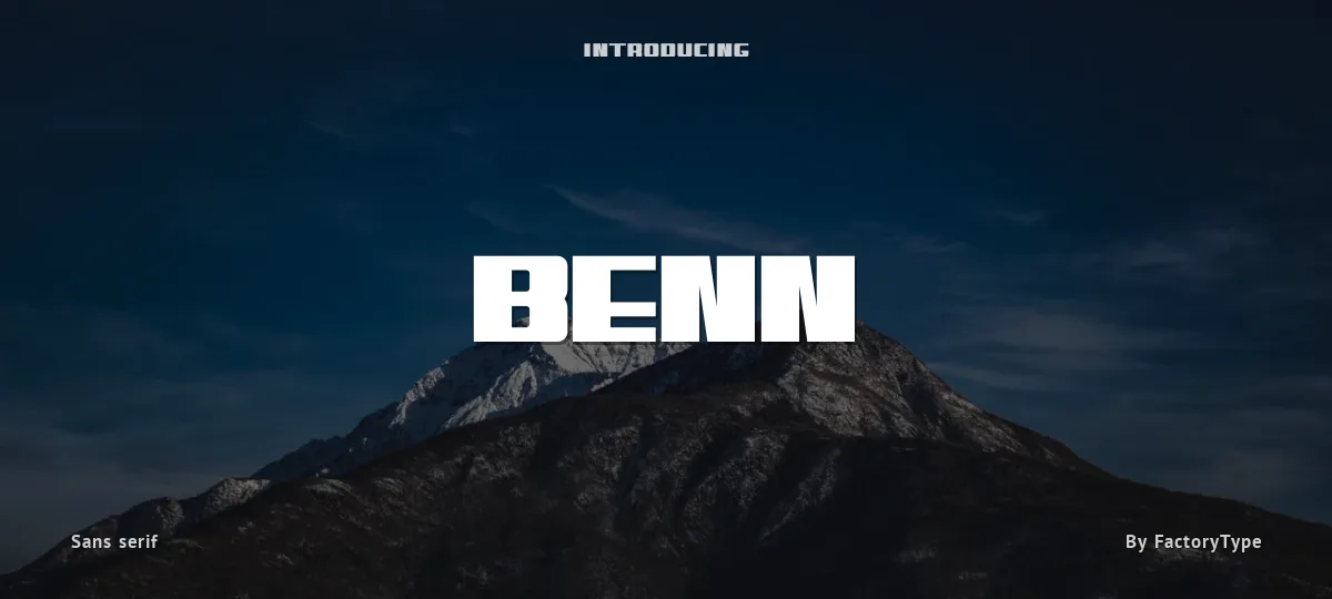 Benn font preview