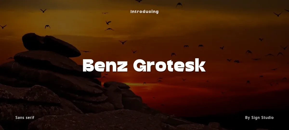 Benz Grotesk font preview