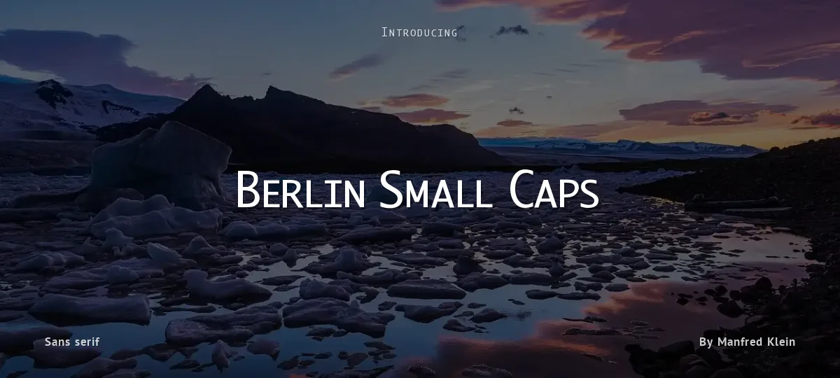 Berlin Small Caps font preview