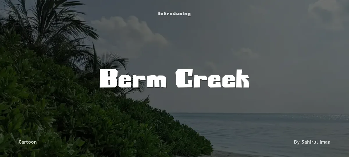 Berm Creek font preview