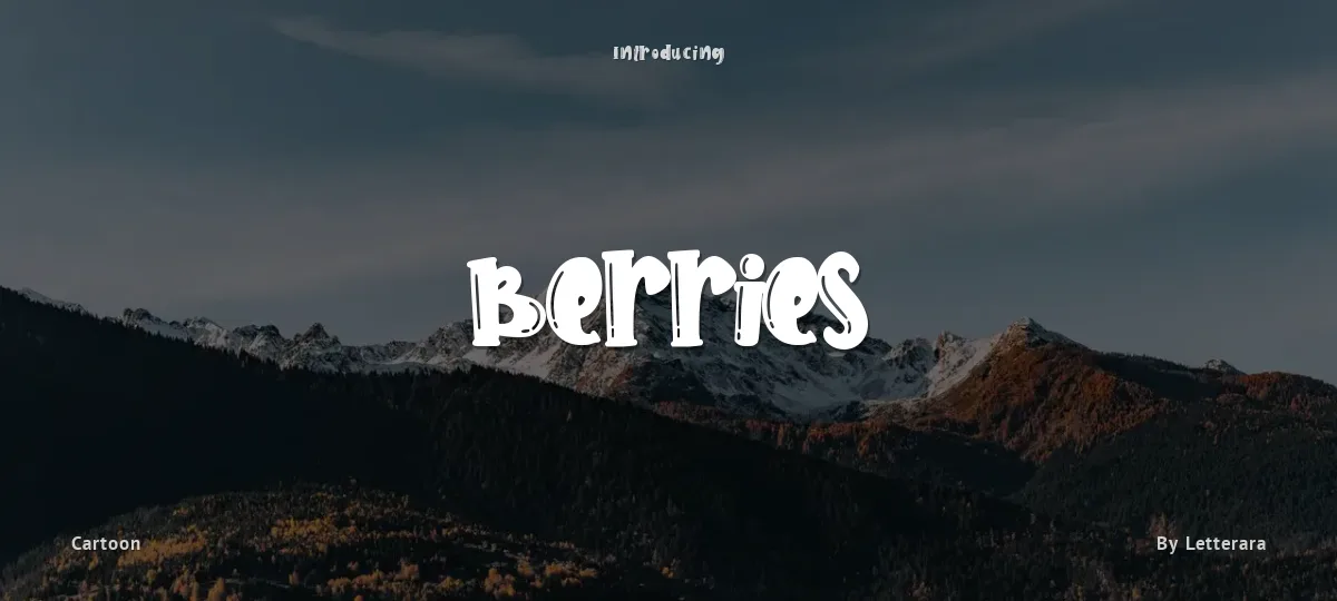 Berries font preview