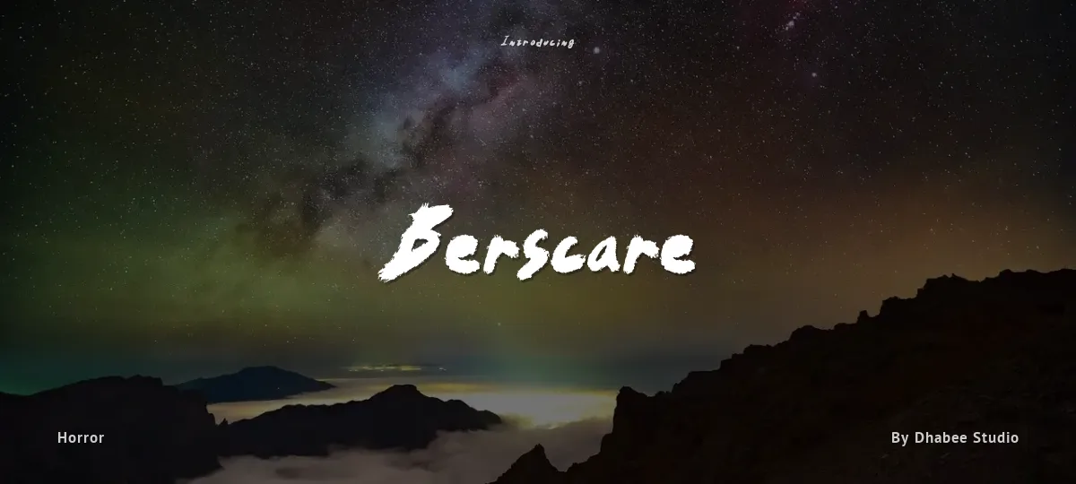 Berscare font preview