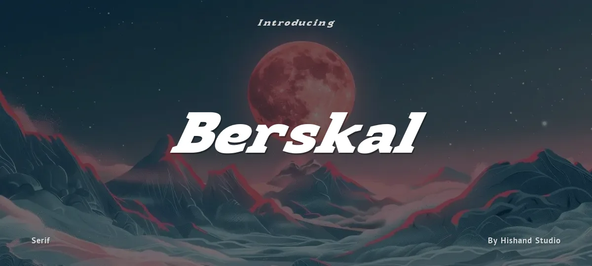 Berskal font preview