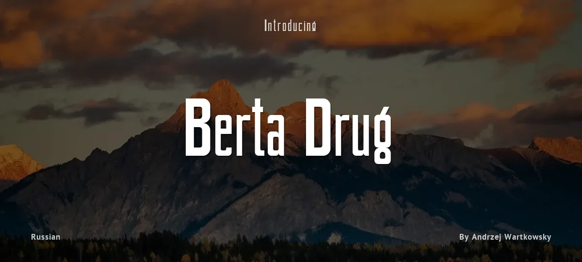 Berta Drug font preview