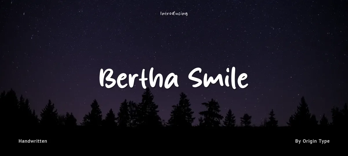 Bertha Smile font preview