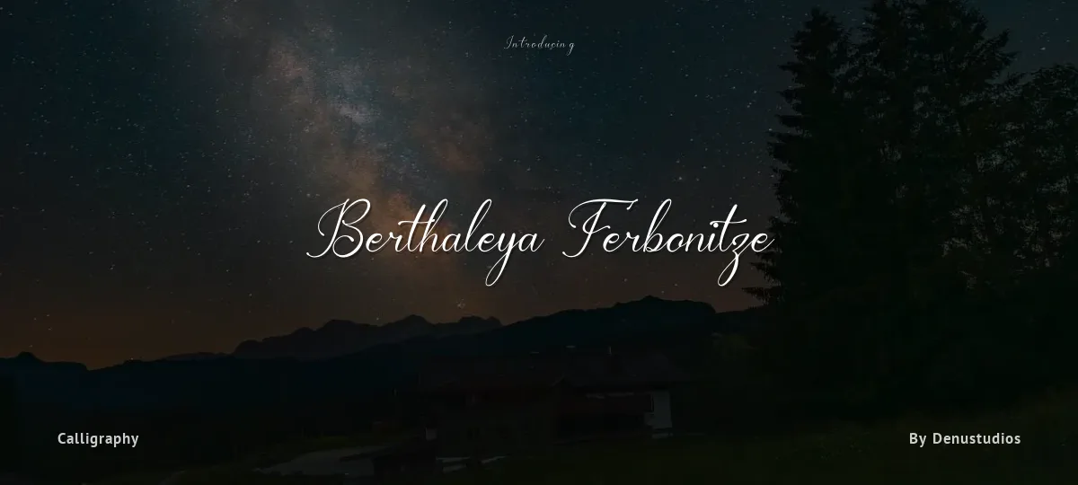 Berthaleya Ferbonitze font preview