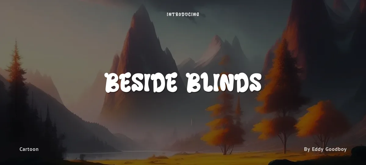 Beside Blinds font preview