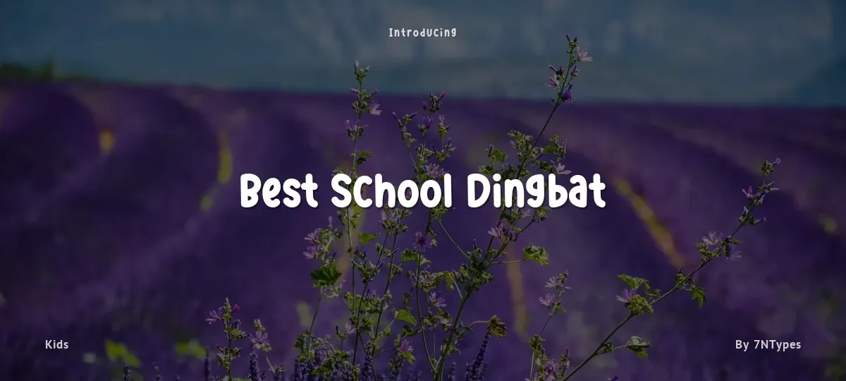 Best School Dingbat font preview