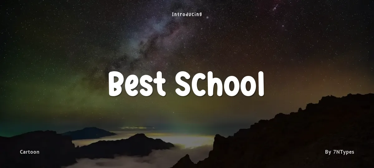 Best School font preview