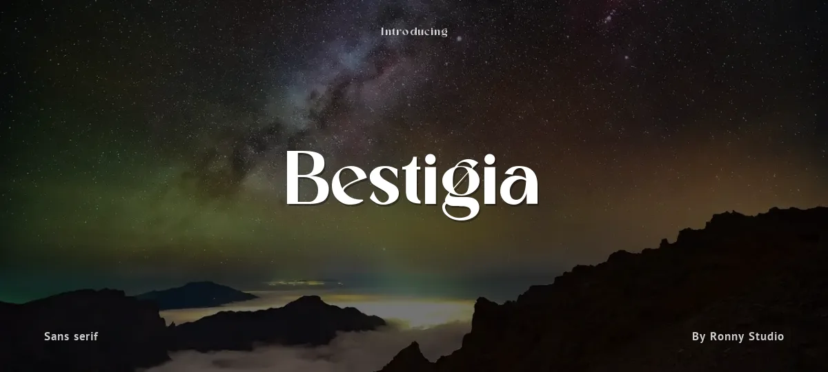 Bestigia font preview