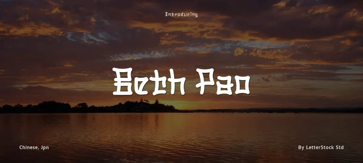 Beth Pao font preview