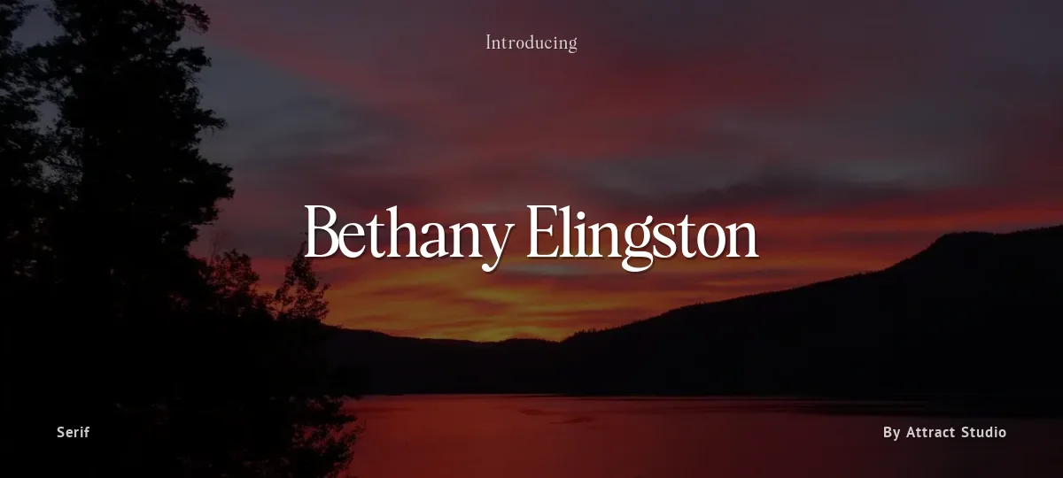 Bethany Elingston font preview
