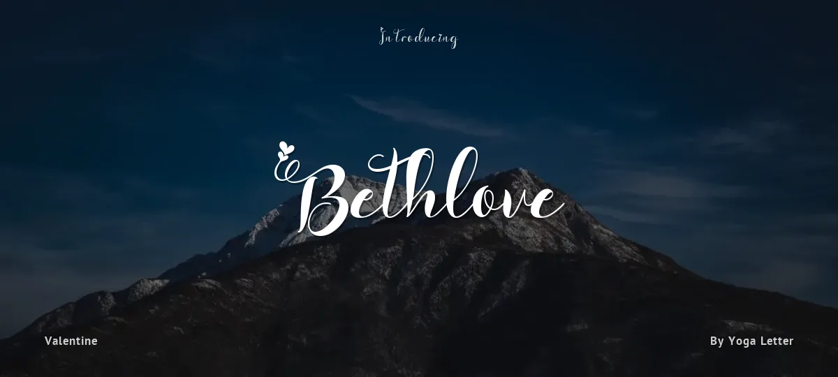 Bethlove font preview