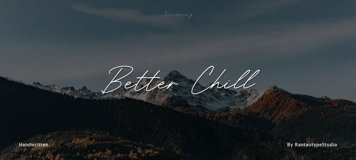 Better Chill font preview