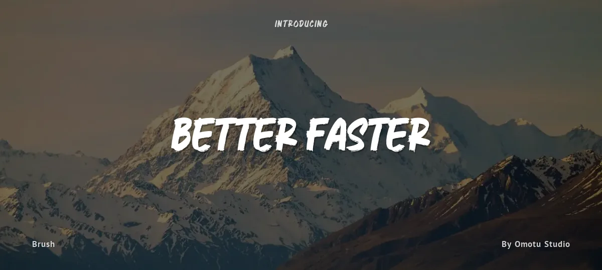 Better Faster font preview