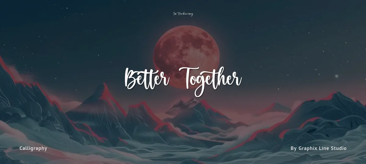 Better Together font preview