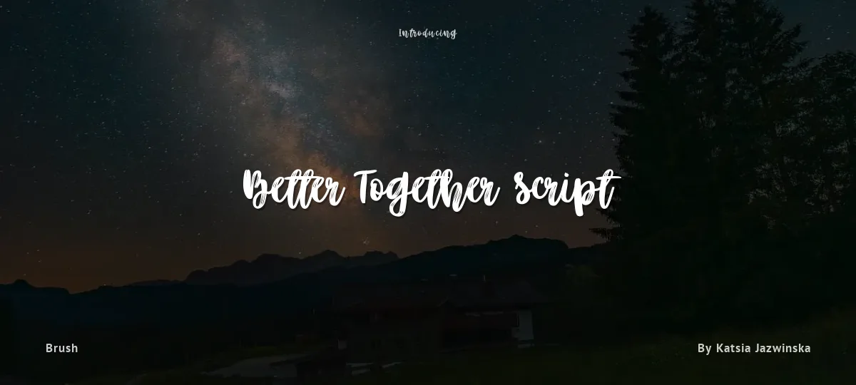 Better Together Script font preview