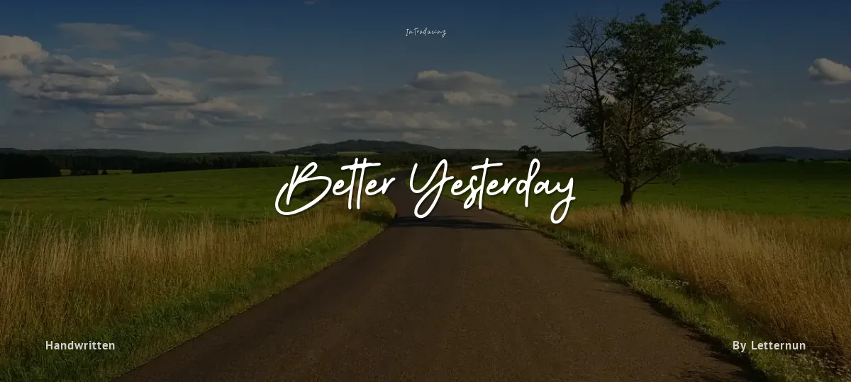 Better Yesterday font preview