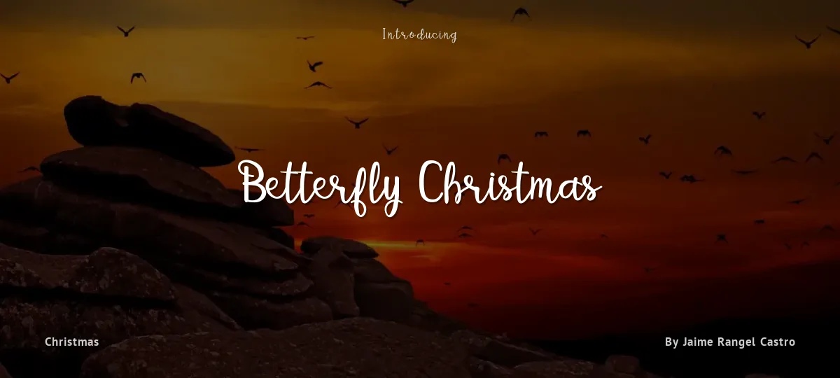 Betterfly Christmas font preview