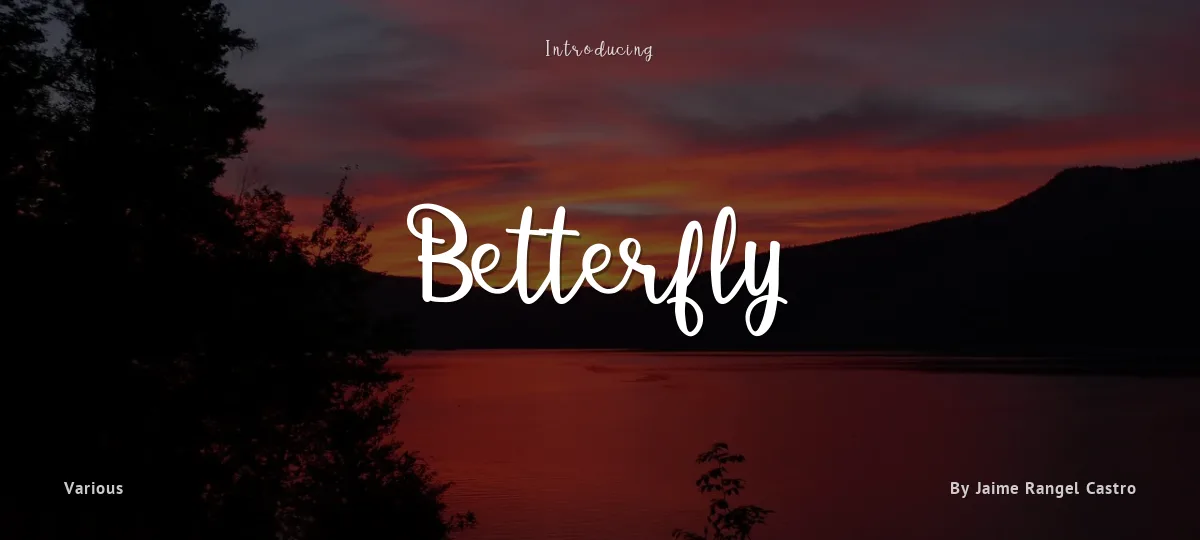Betterfly font preview