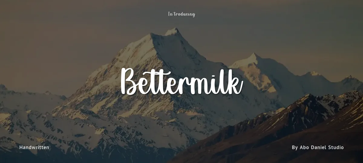 Bettermilk font preview