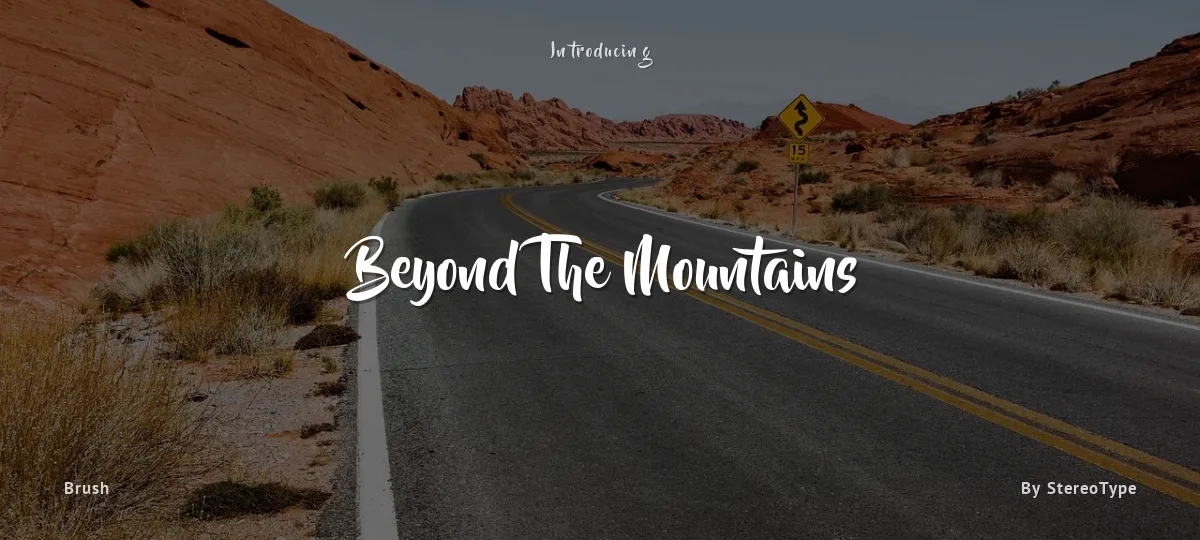 Beyond The Mountains font preview