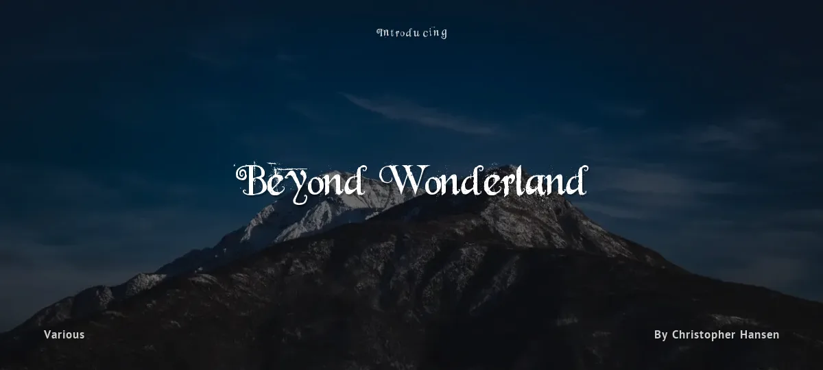 Beyond Wonderland font preview