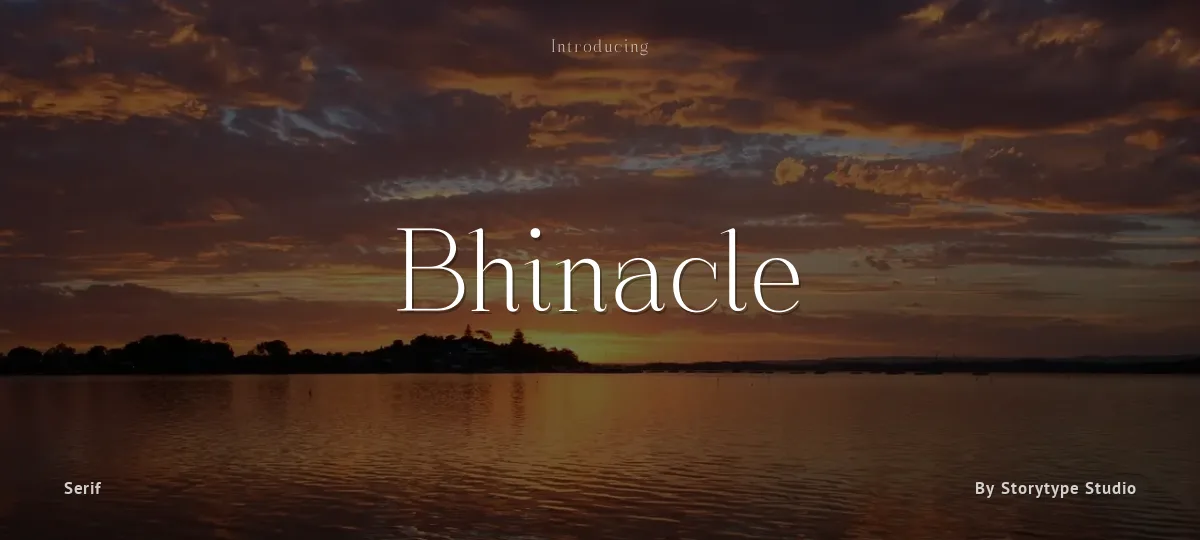 Bhinacle font preview
