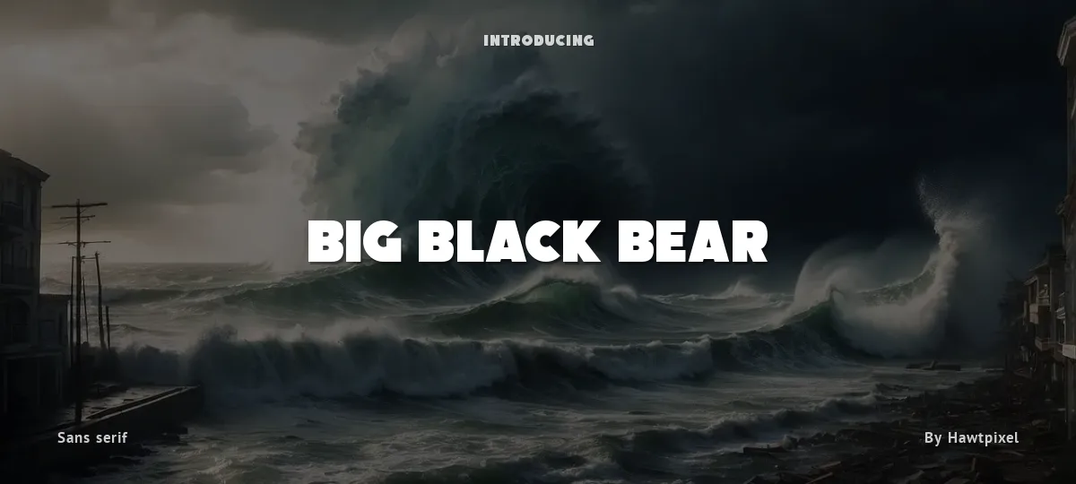 Big Black Bear font preview