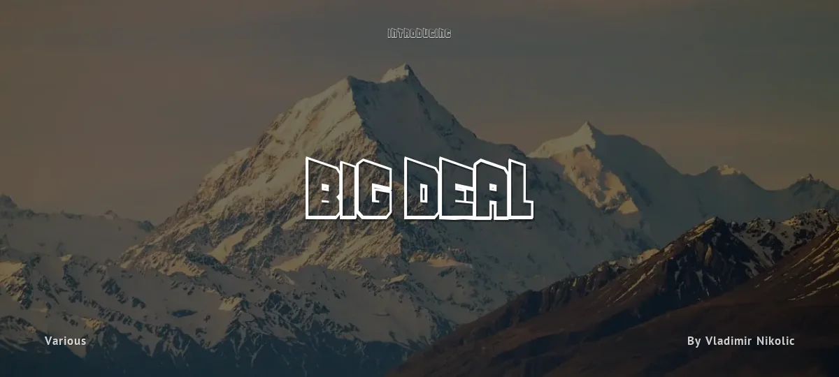 Big Deal font preview