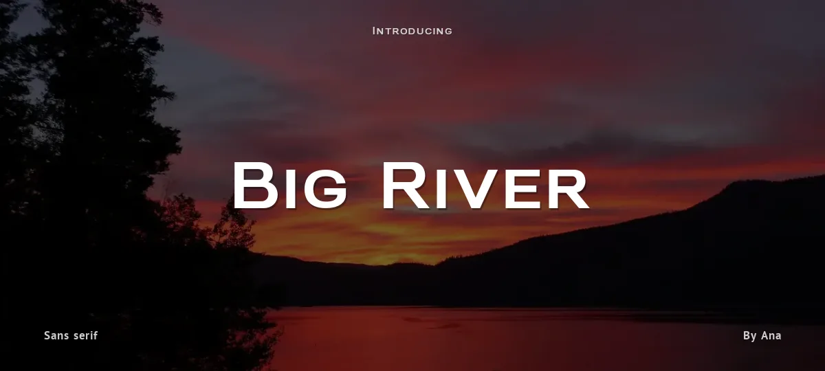 Big River font preview