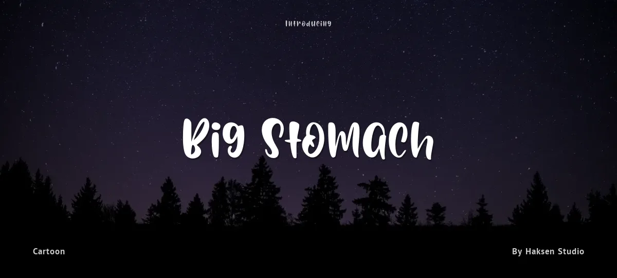 Big Stomach font preview